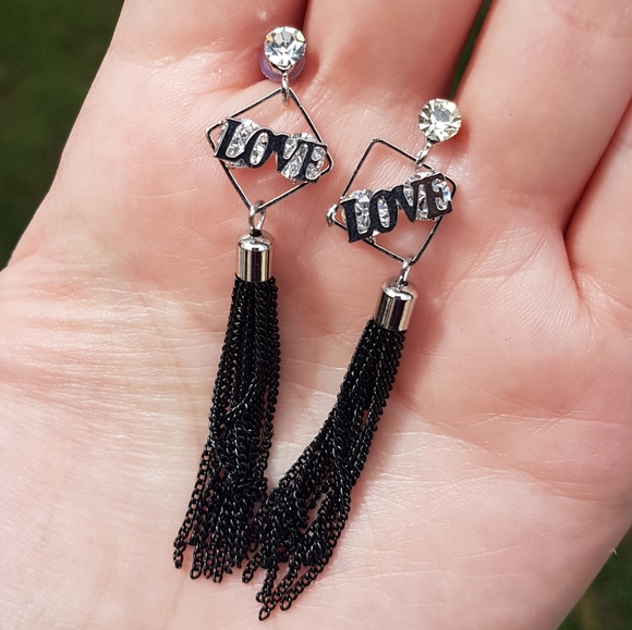 🖤⛓ Love Chains Earrings - Picture 1 of 5